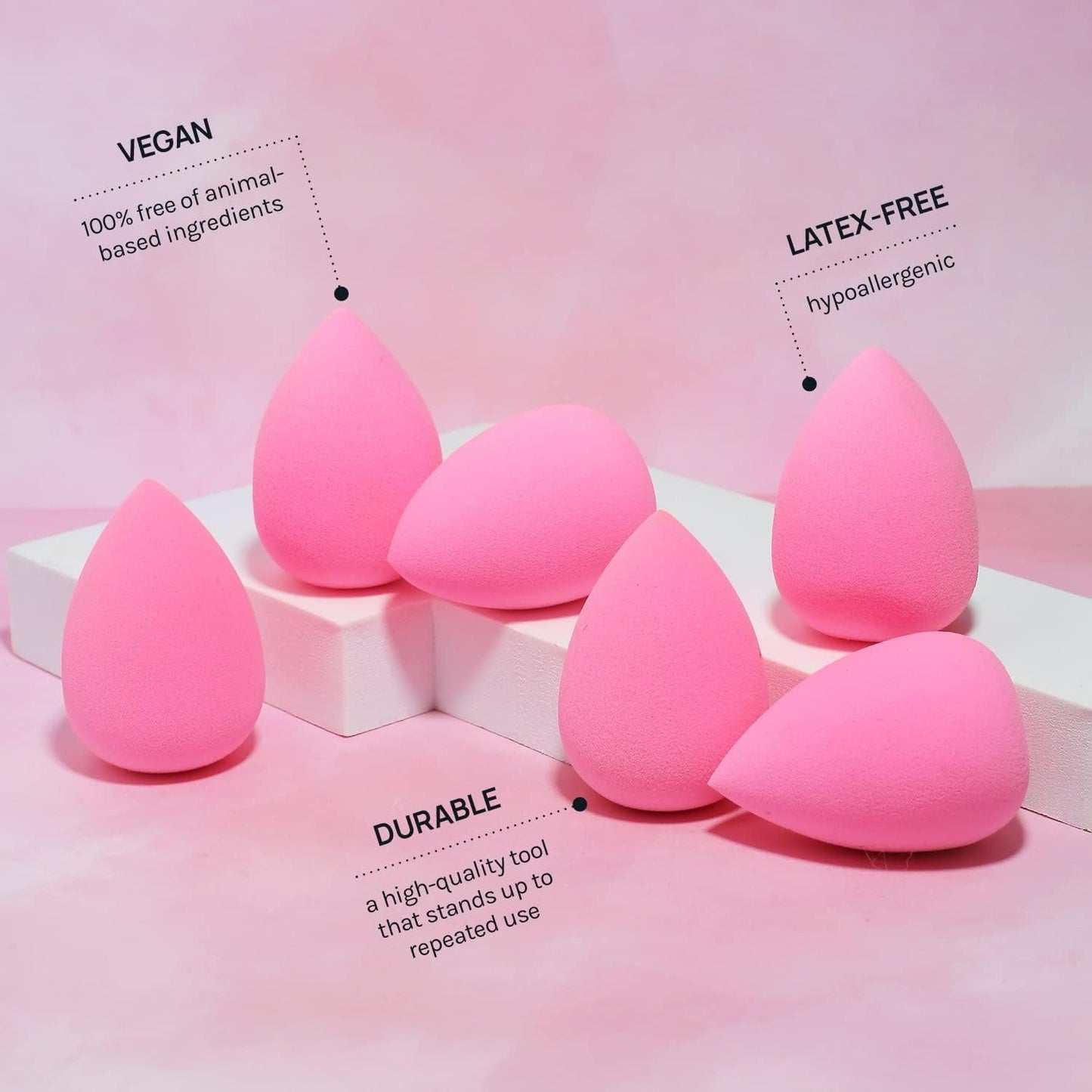 Beauty Blender Make-up-Schwamm zum Verblenden von Foundations, Pudern und Cremes, vegan, tierversuchsfrei