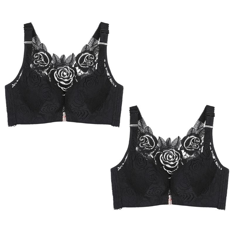 2 x Front-Verschluss Push-Up BH